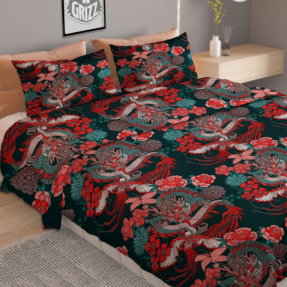 Fox Geometric Print Duvet Cover Bedding Set