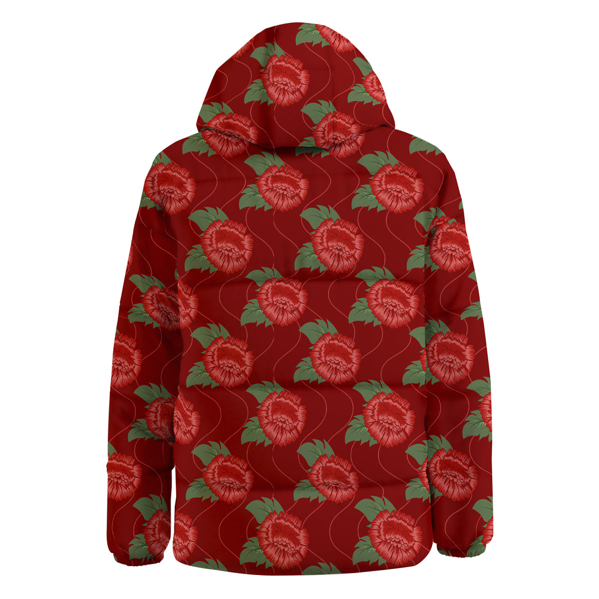 Flower Chinese Vintage Print Pattern Down Jacket-grizzshop