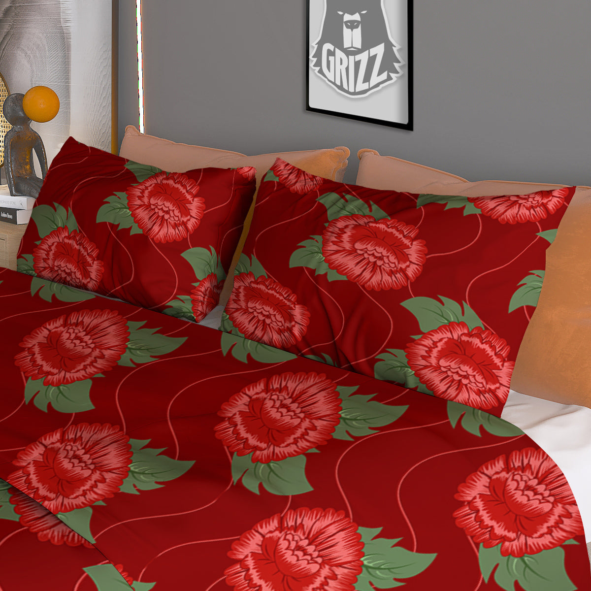 Flower Chinese Vintage Print Pattern Duvet Cover Bedding Set