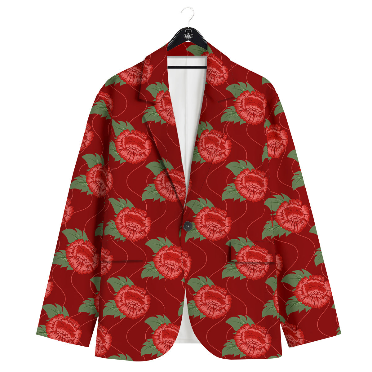 Flower Chinese Vintage Print Pattern Men's Sport Coat-grizzshop