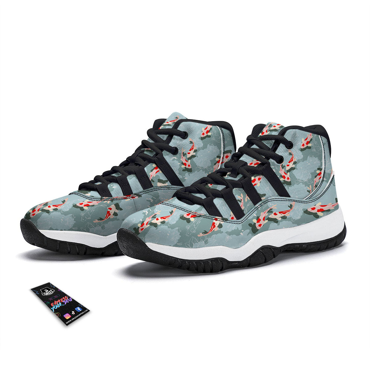 Flower Daffodil Drawing Print Pattern Black Bball Shoes-grizzshop