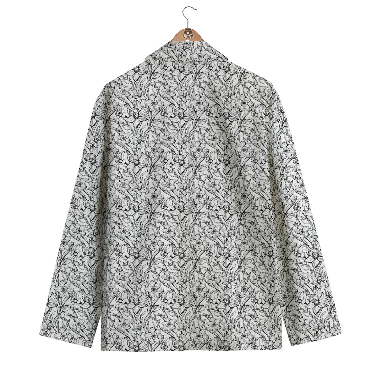 Flower Daffodil Drawing Print Pattern Men's Blazer-grizzshop