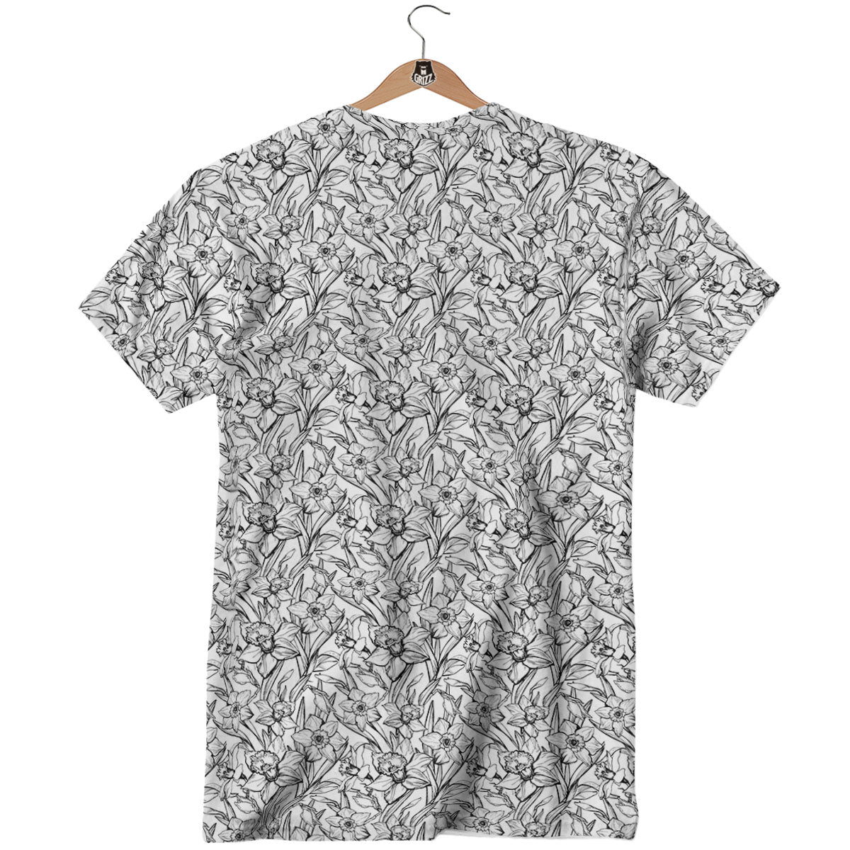 Flower Daffodil Drawing Print Pattern T-Shirt-grizzshop