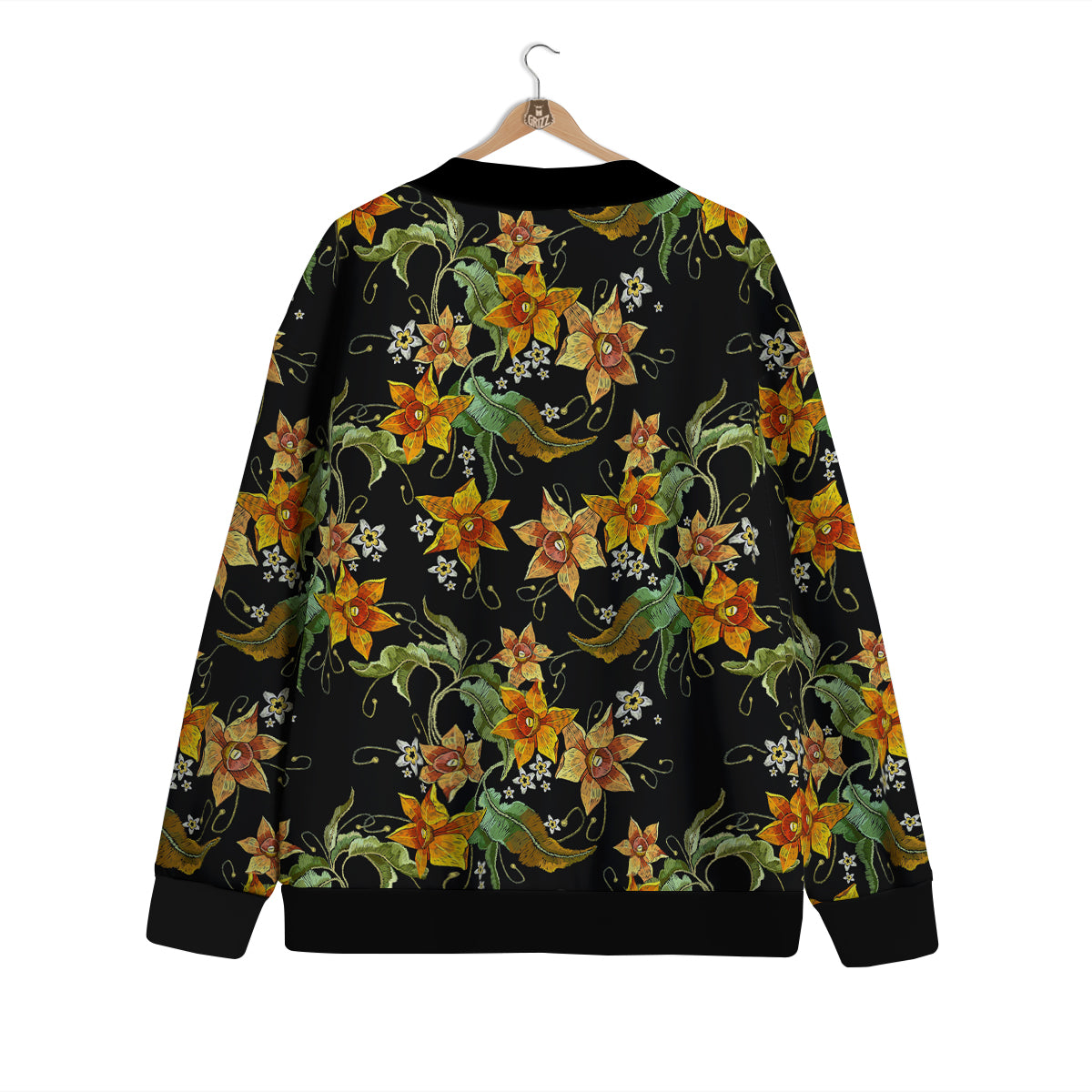 Flower Daffodil Vintage Print Pattern Cardigan-grizzshop