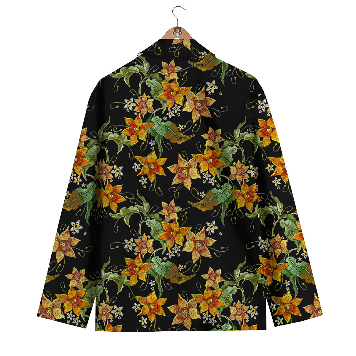 Flower Daffodil Vintage Print Pattern Men's Blazer-grizzshop