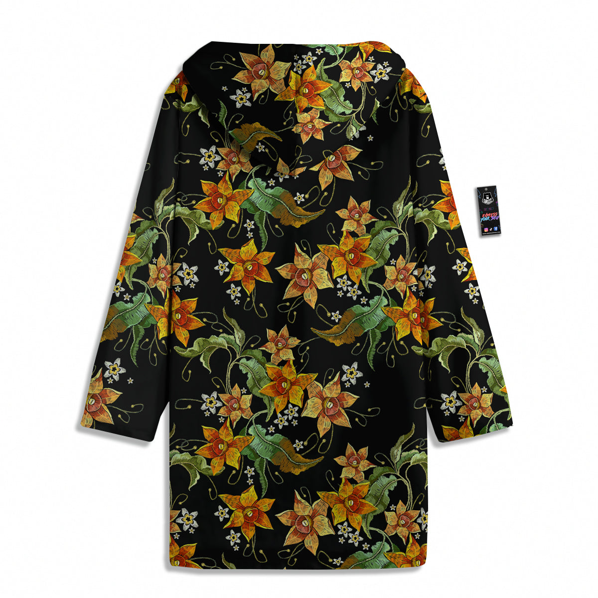 Flower Daffodil Vintage Print Pattern Men's Windbreaker Jacket-grizzshop