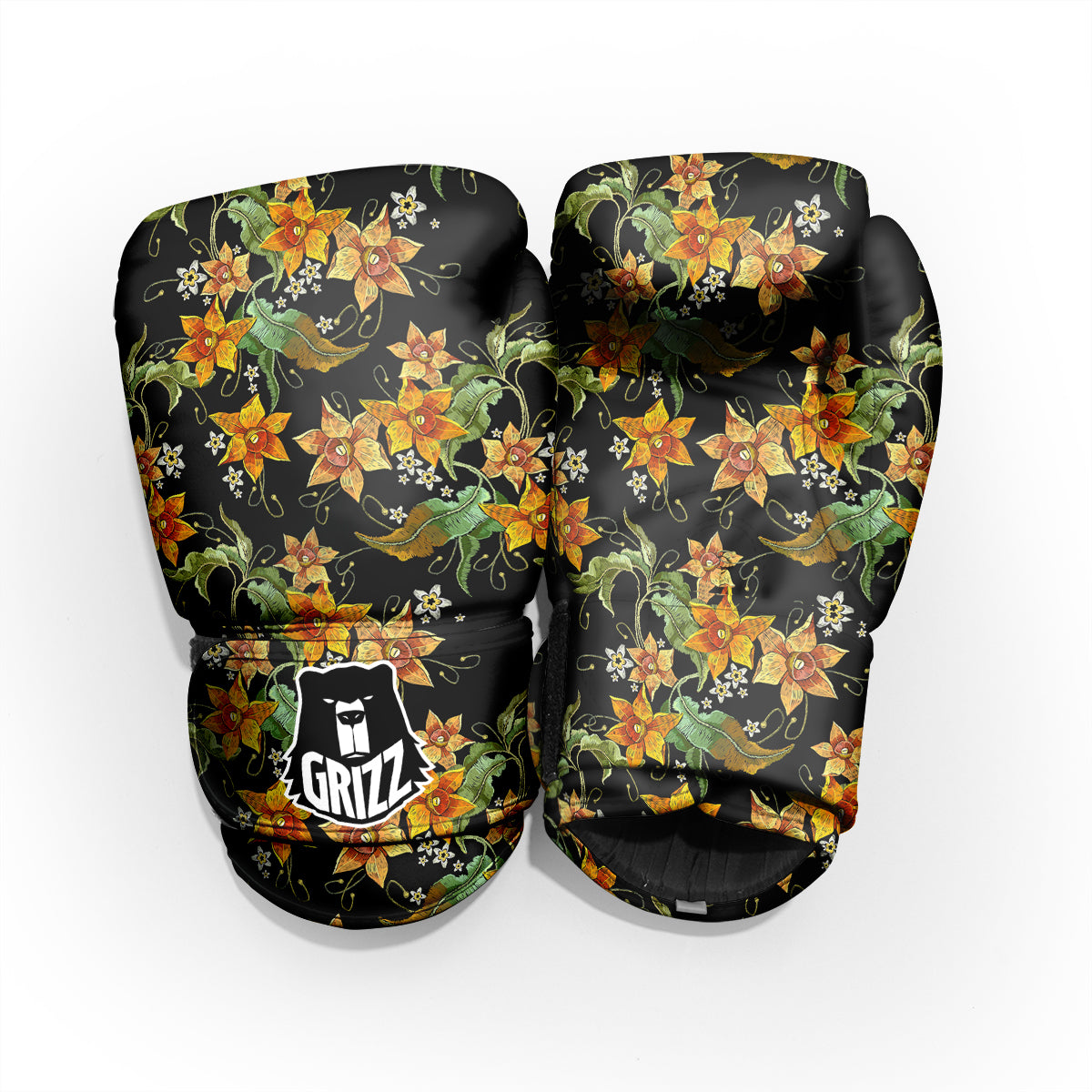 Flower Daffodil Vintage Print Pattern Pro Boxing Glove