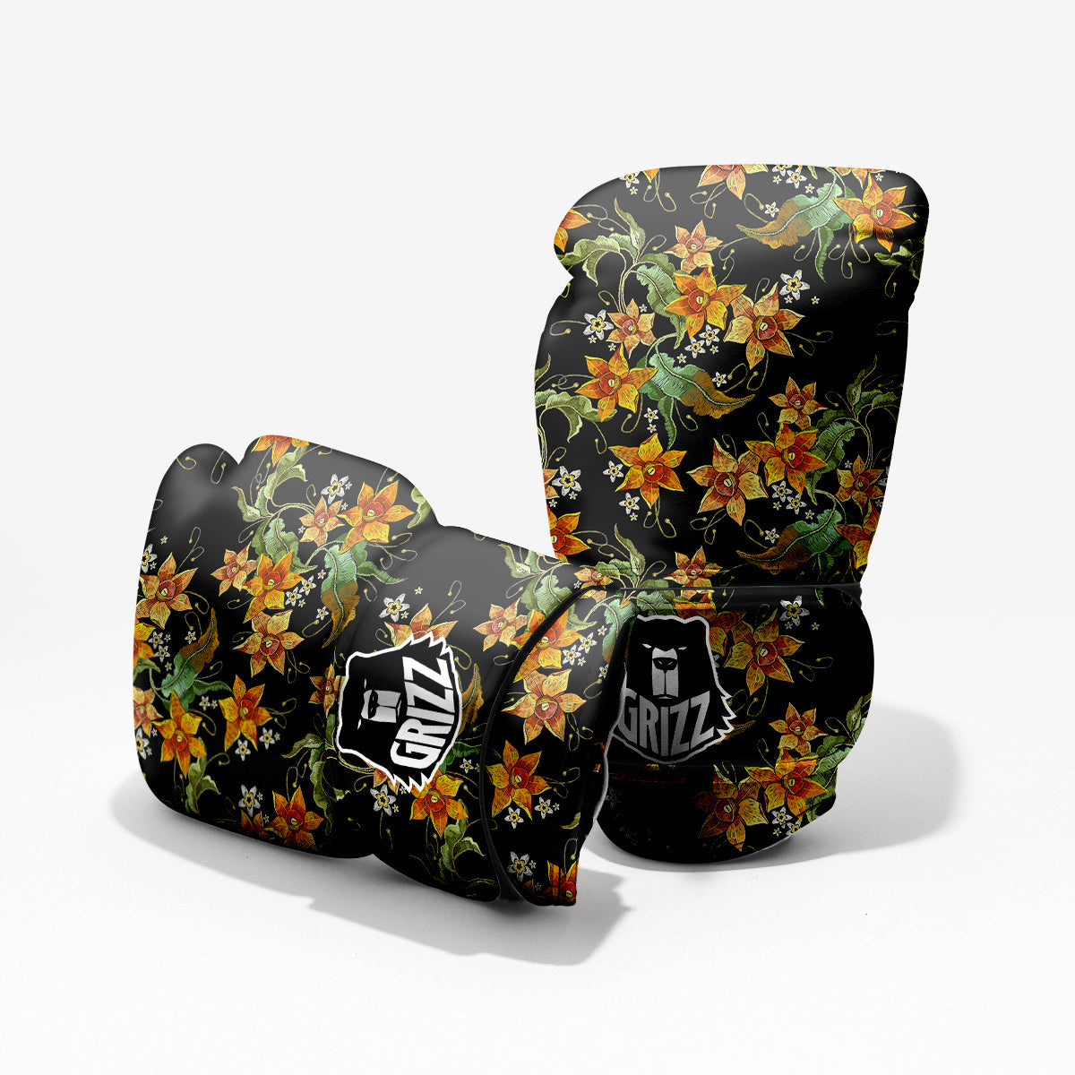 Flower Daffodil Vintage Print Pattern Pro Boxing Glove