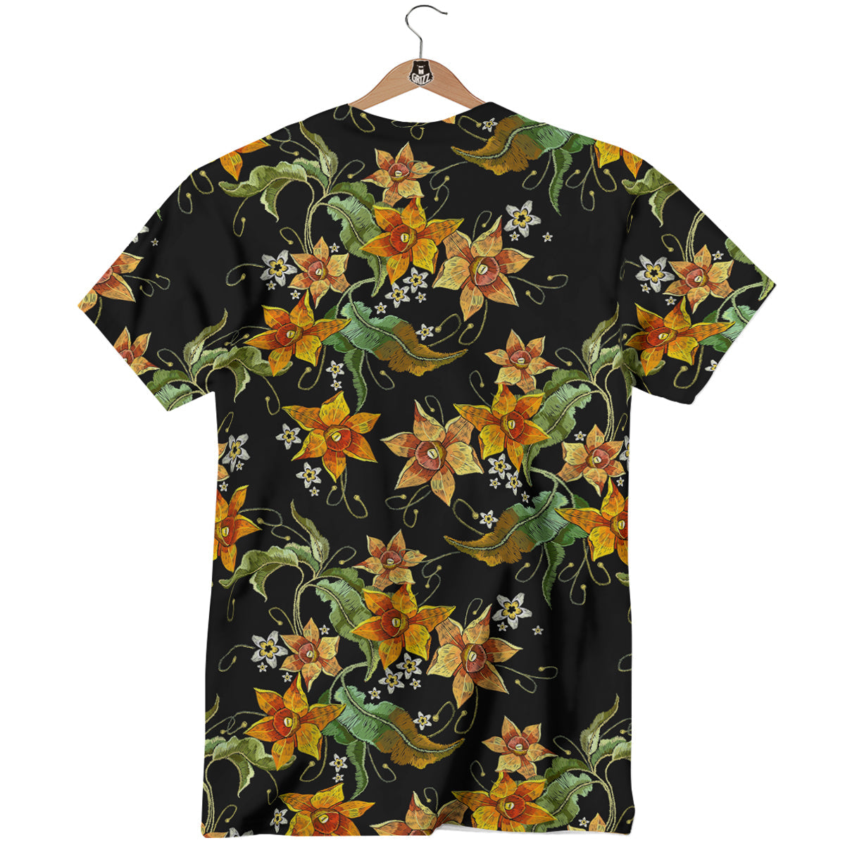 Flower Daffodil Vintage Print Pattern T-Shirt-grizzshop