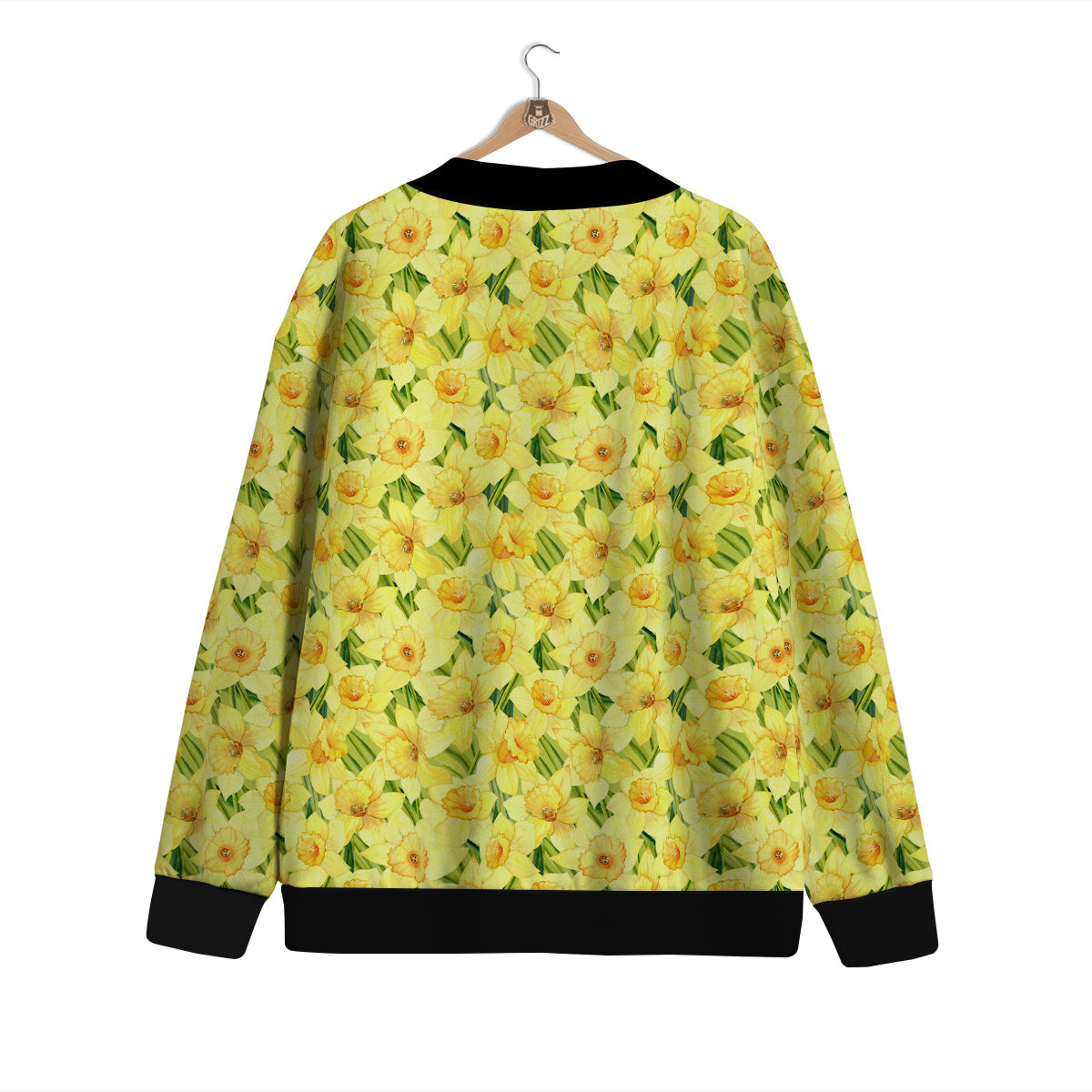 Flower Daffodil Watercolor Print Pattern Cardigan-grizzshop