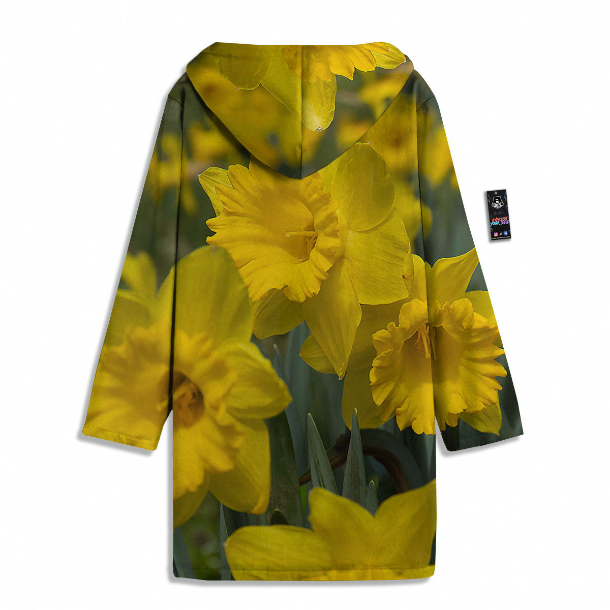 Flower Daffodil Yellow Print Men's Windbreaker Jacket-grizzshop