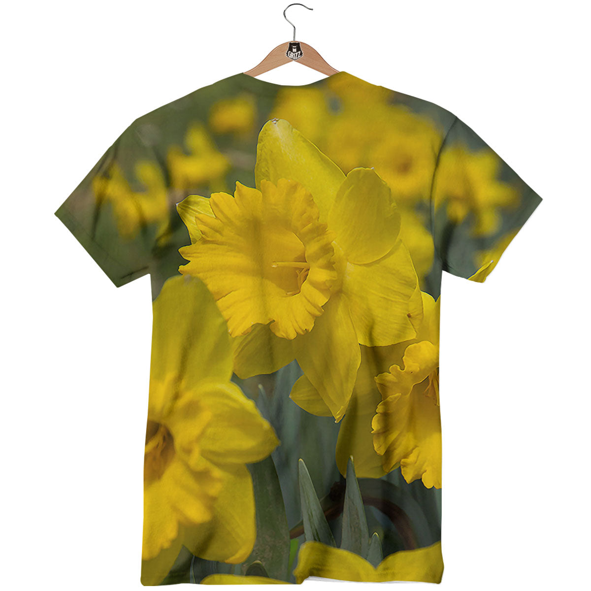 Flower Daffodil Yellow Print T-Shirt-grizzshop