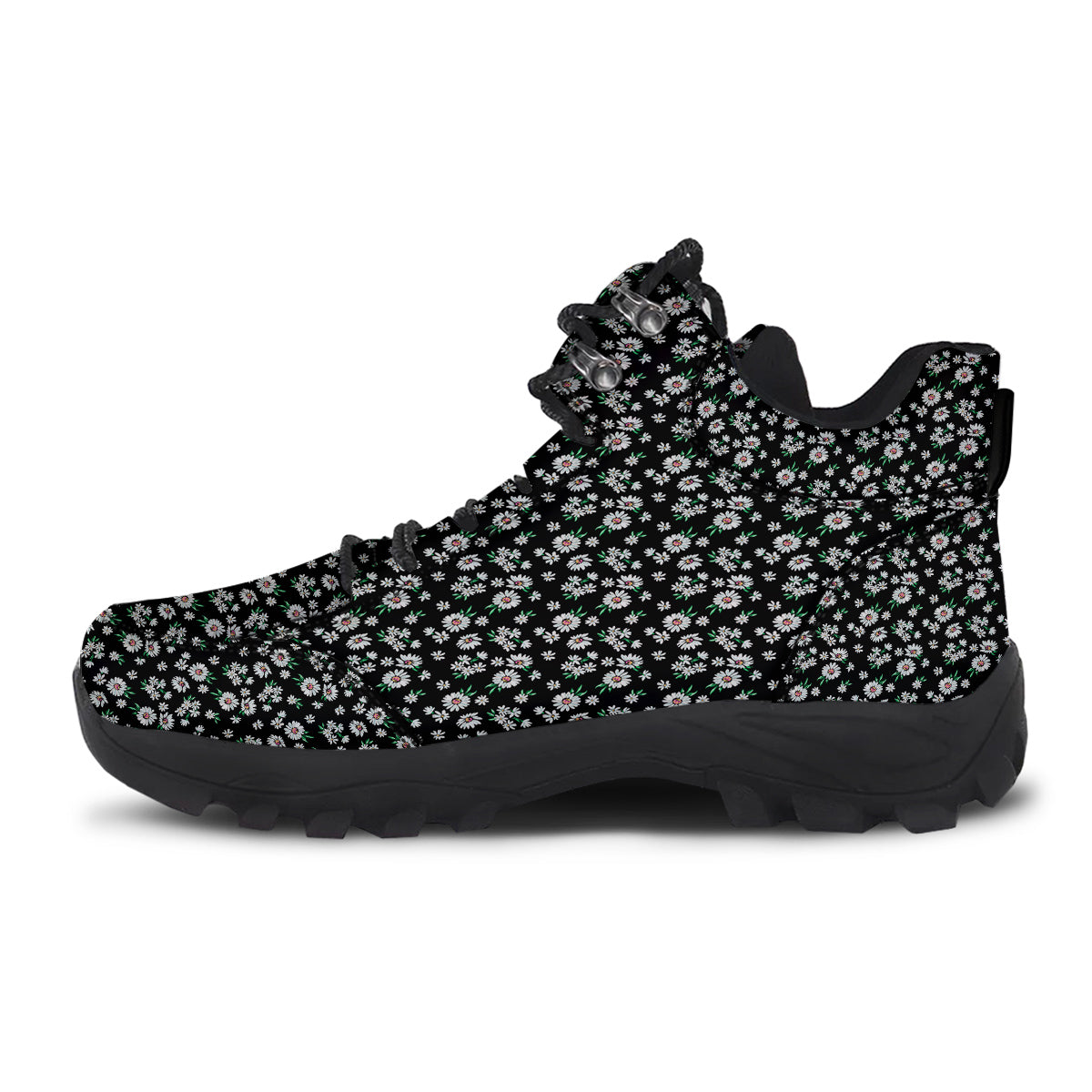 Flower Daisy Print Pattern Hiking Shoes-grizzshop