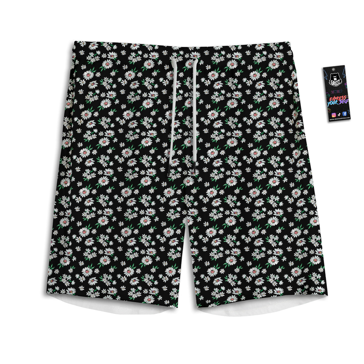 Fox Orange Print Pattern Men's Athletic Shorts