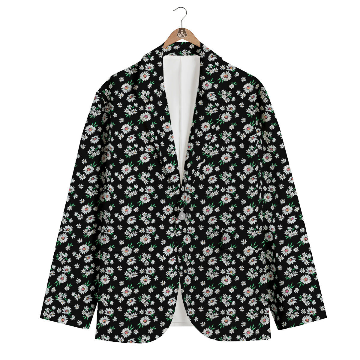 Flower Daisy Print Pattern Men's Blazer-grizzshop