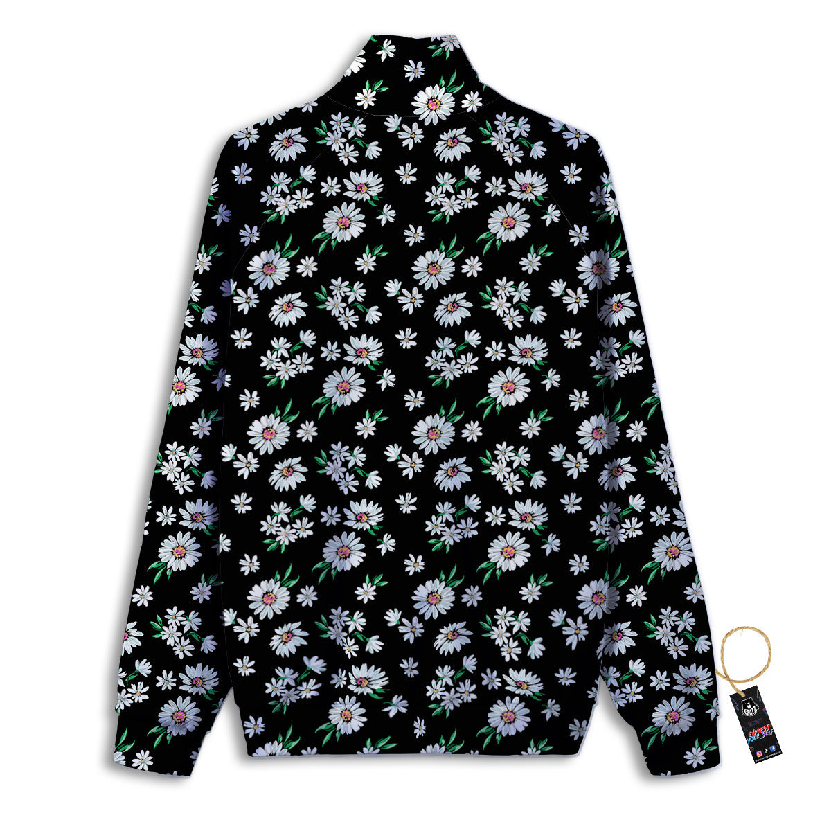 Flower Daisy Print Pattern Track Jacket-grizzshop
