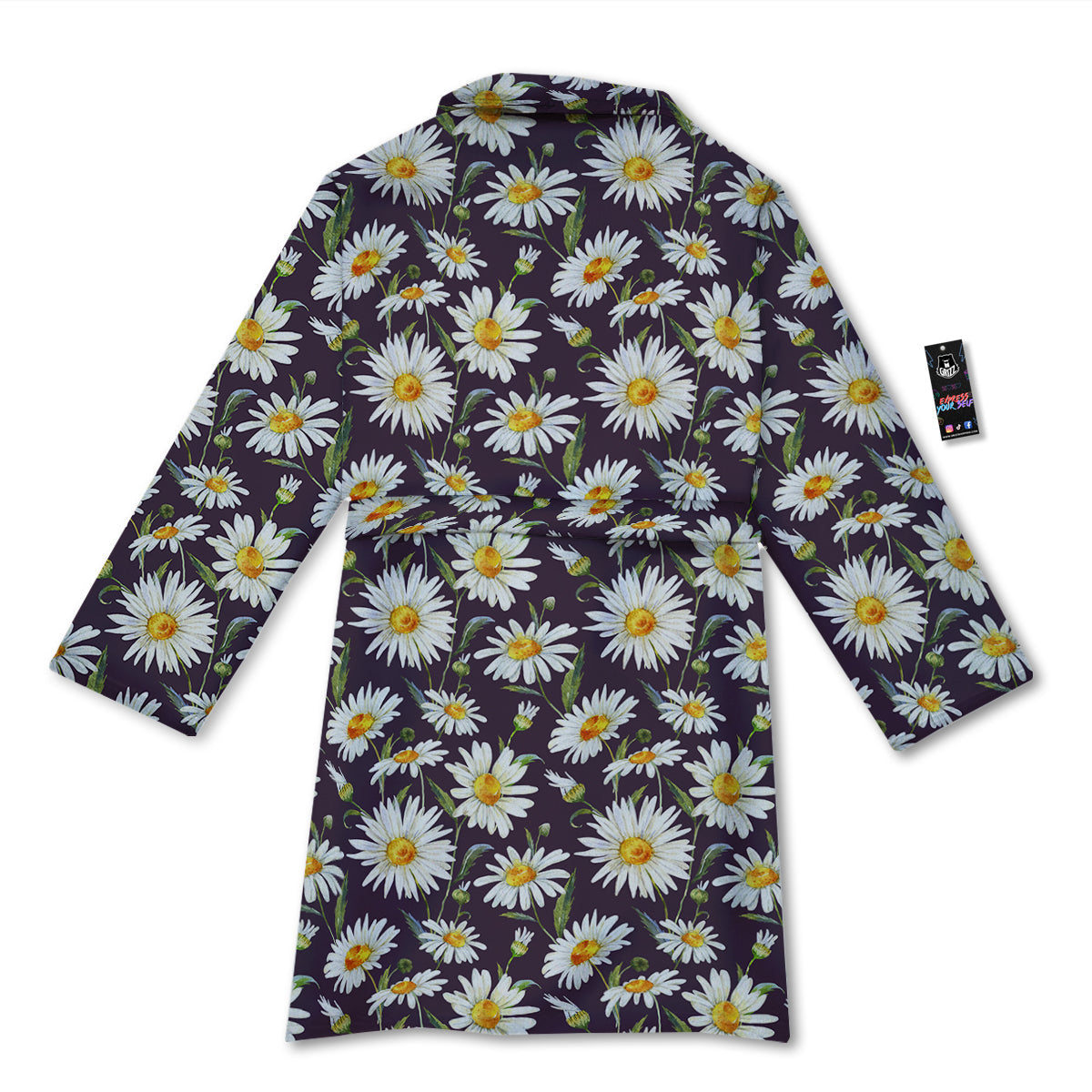 Flower Daisy Watercolor Print Pattern Bathrobe-grizzshop