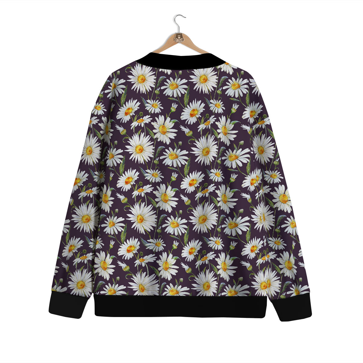 Flower Daisy Watercolor Print Pattern Cardigan-grizzshop