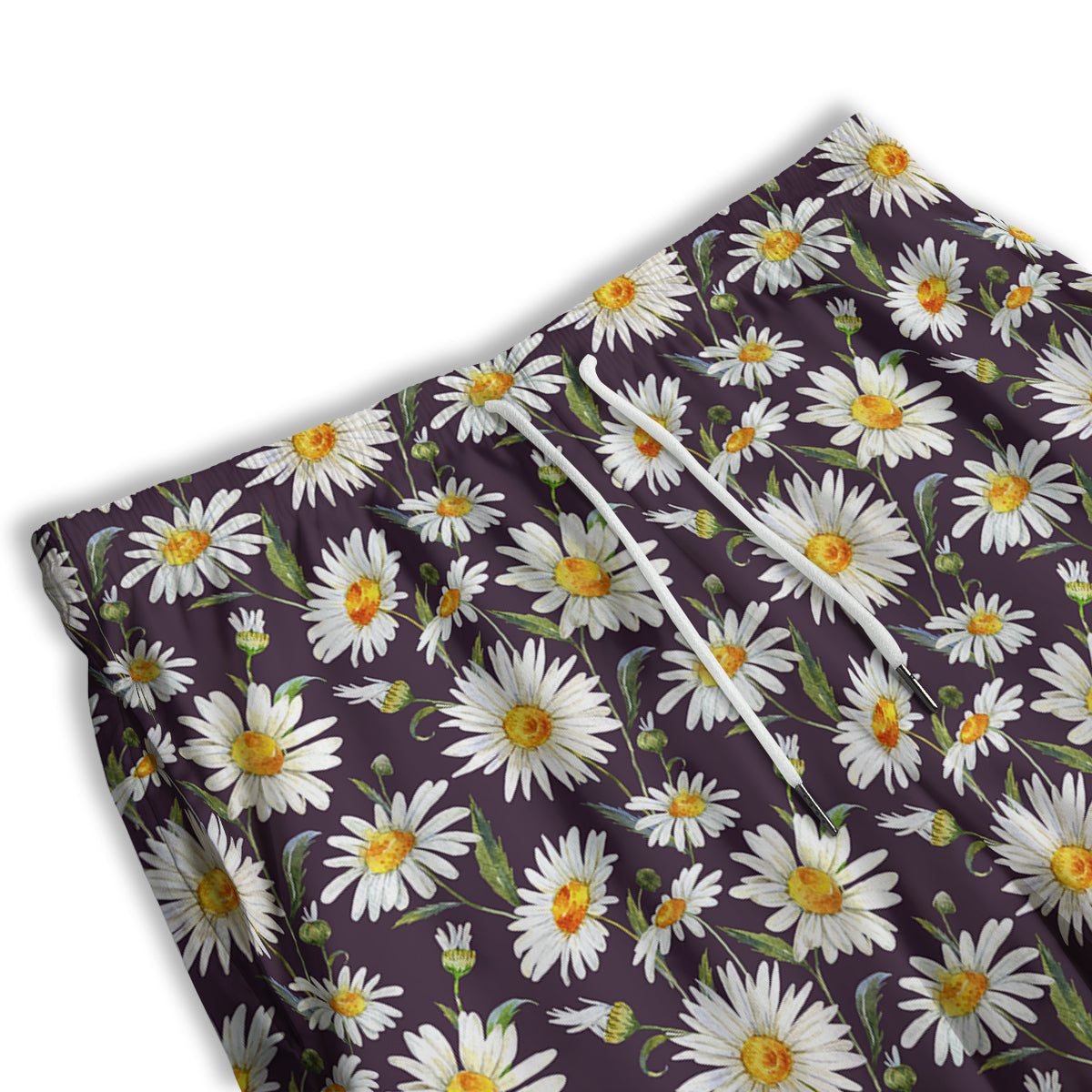 Flower Daisy Watercolor Print Pattern Men's Athletic Shorts