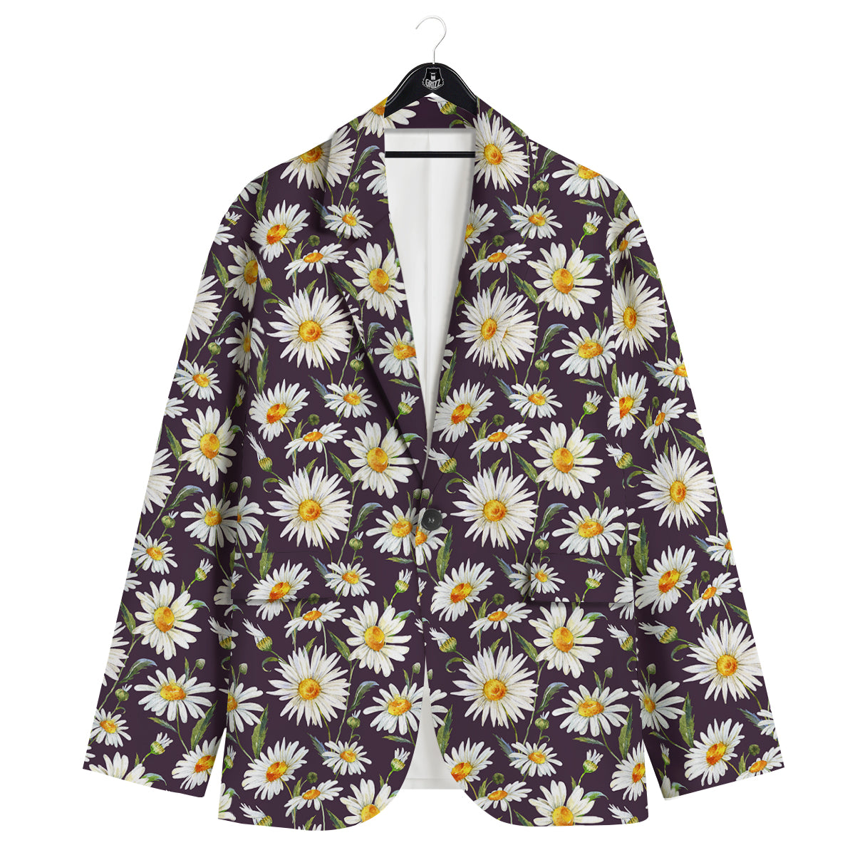 Flower Daisy Watercolor Print Pattern Men's Sport Coat-grizzshop