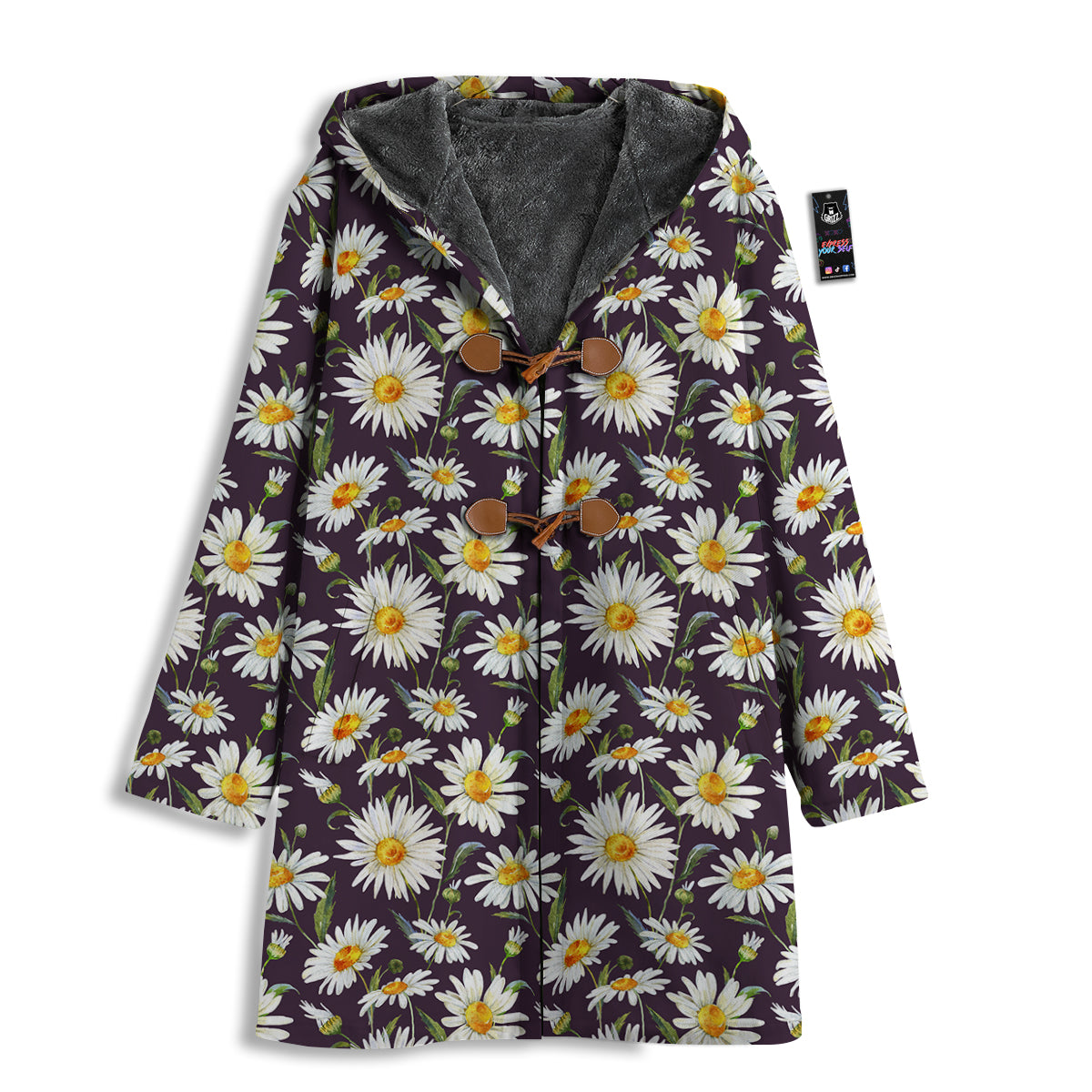 Flower Daisy Watercolor Print Pattern Men's Windbreaker Jacket-grizzshop