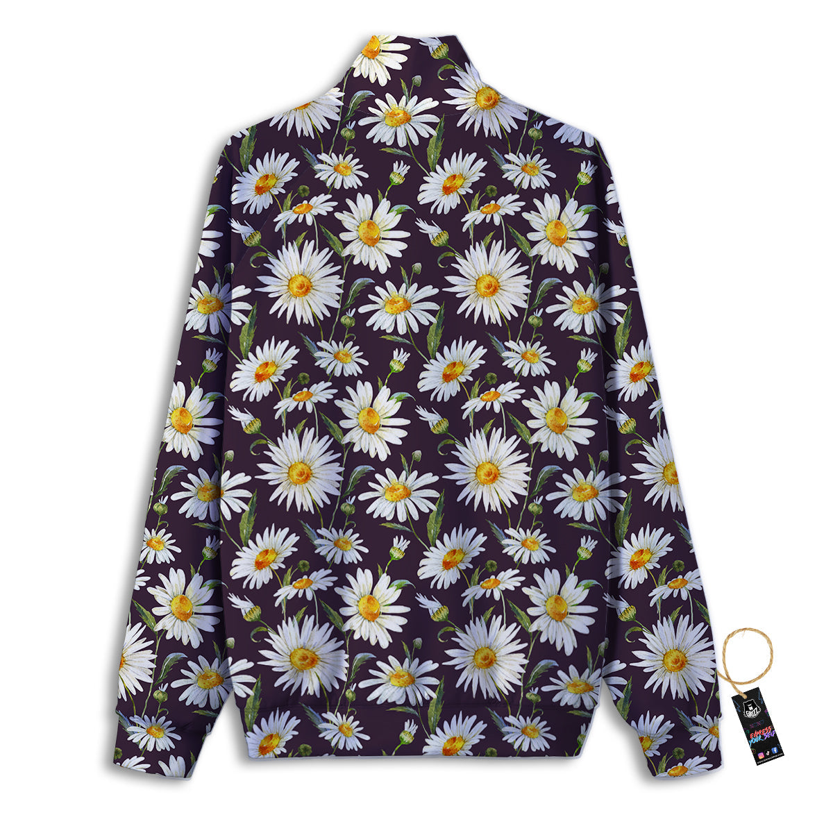 Flower Daisy Watercolor Print Pattern Track Jacket-grizzshop