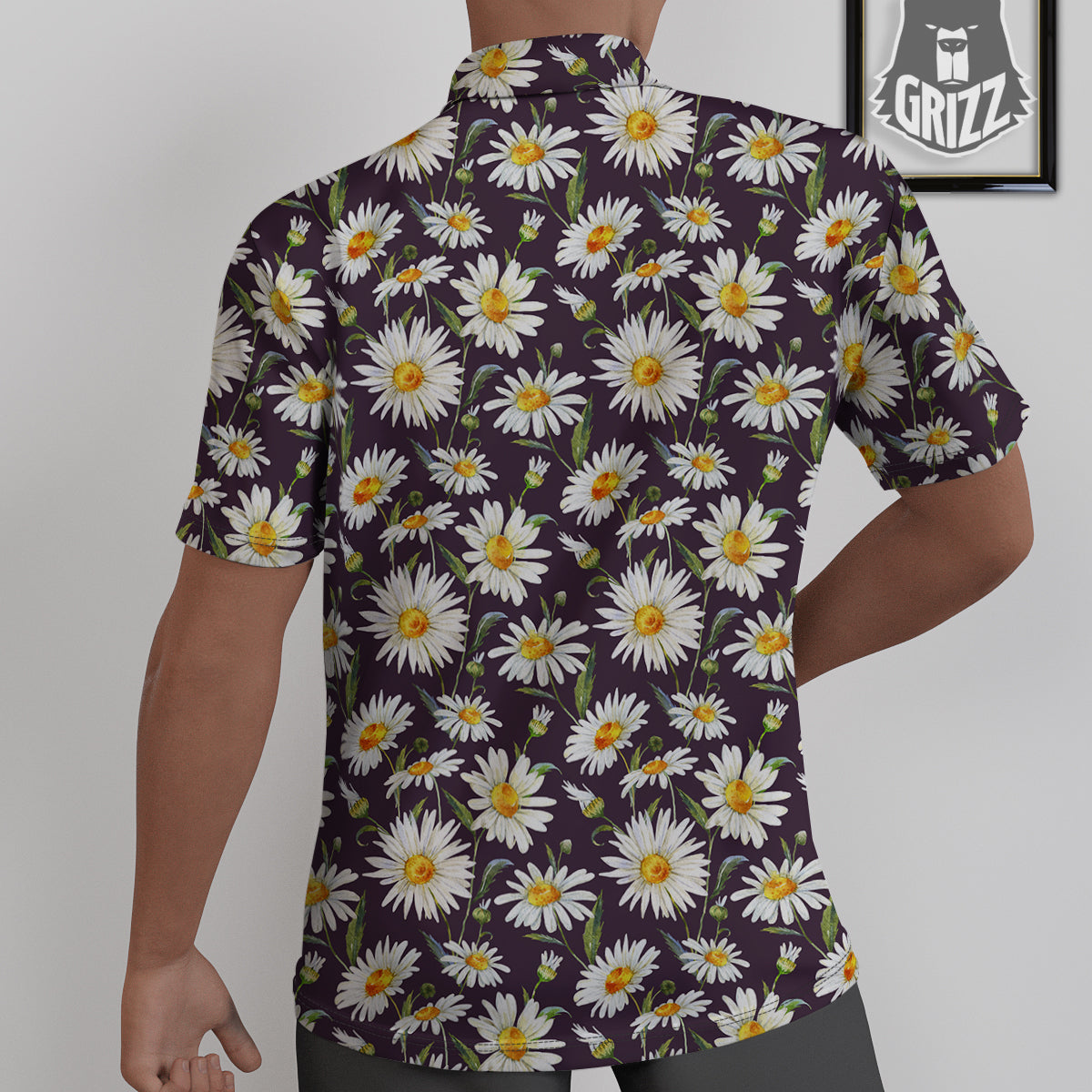 Flower Daisy Watercolor Print Pattern Untucked Shirts-grizzshop