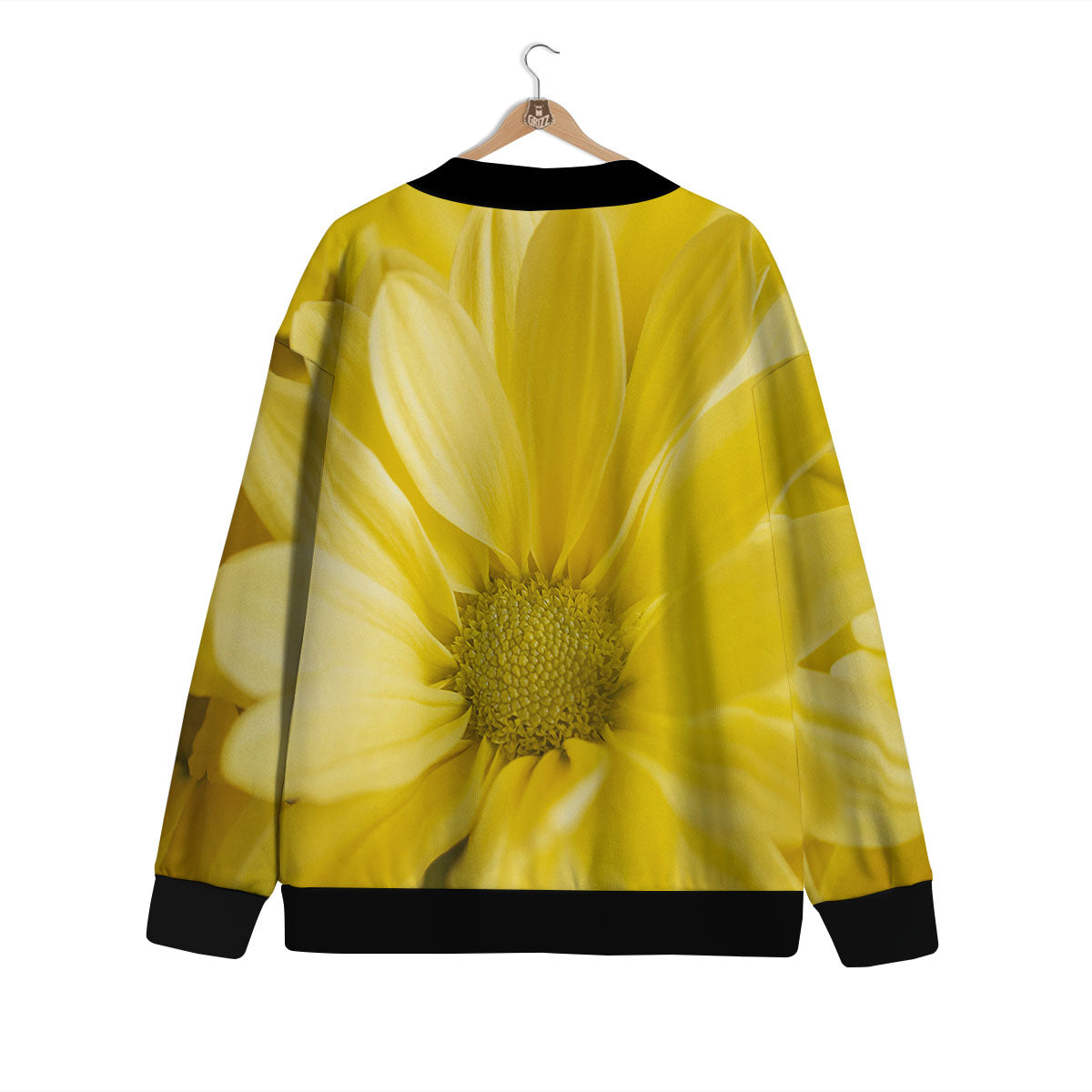 Flower Daisy Yellow Print Cardigan-grizzshop