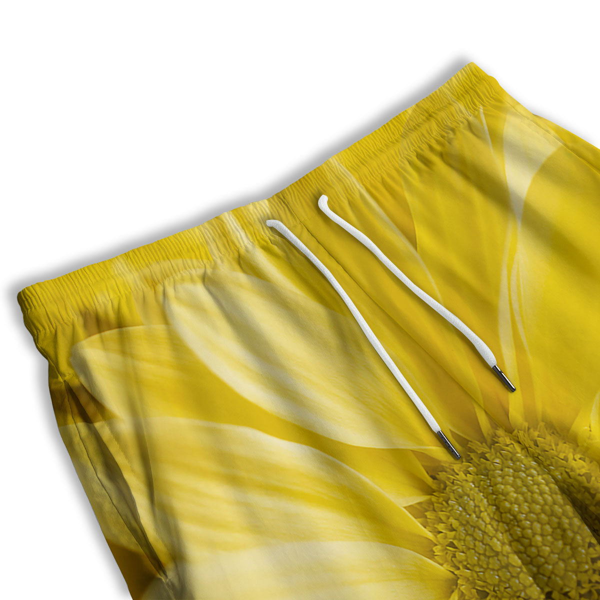 Flower Daisy Yellow Print Men's Athletic Shorts