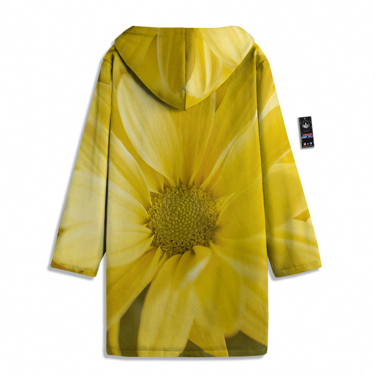 Flower Daisy Yellow Print Men's Windbreaker Jacket-grizzshop