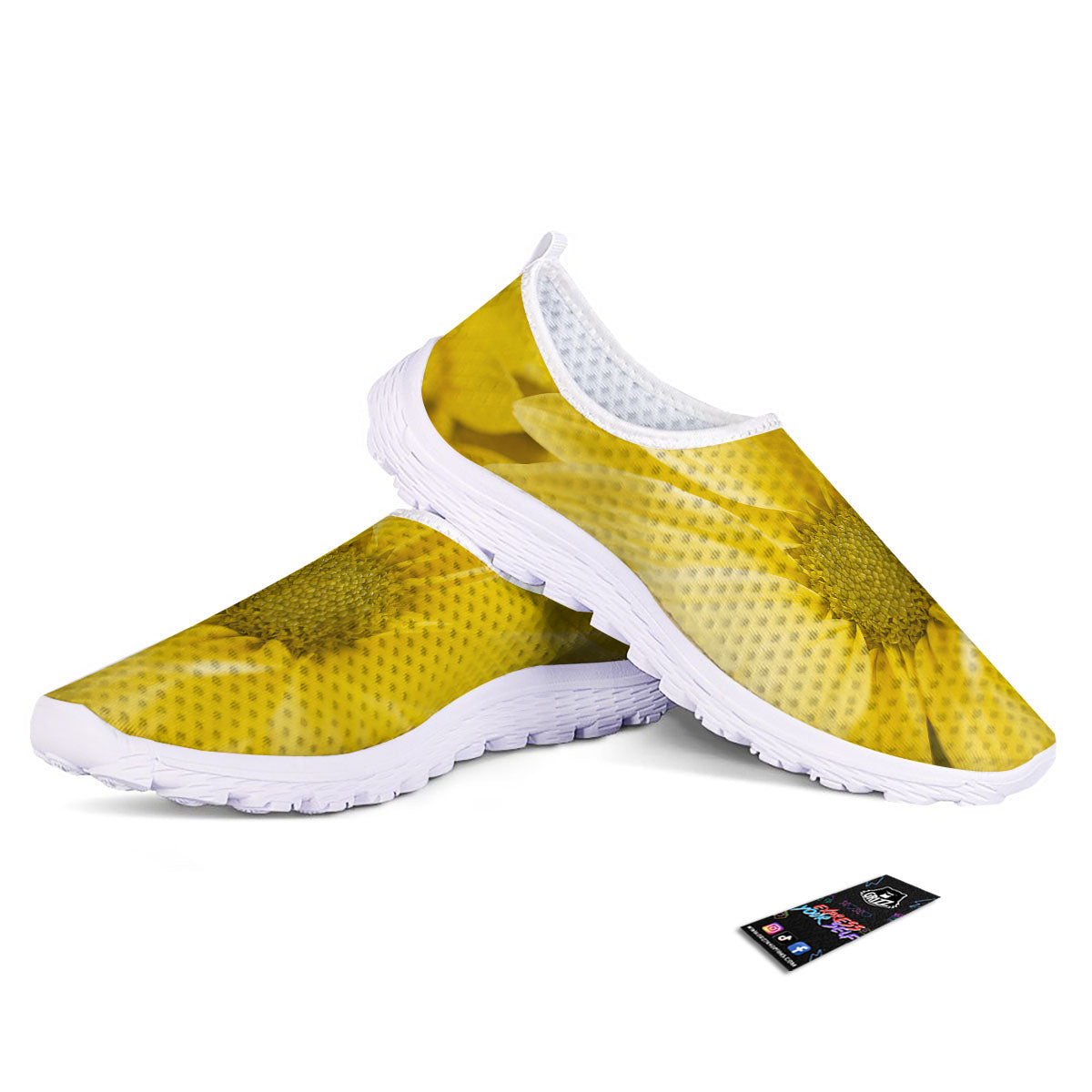 Flower Daisy Yellow Print Nurse Shoes-grizzshop