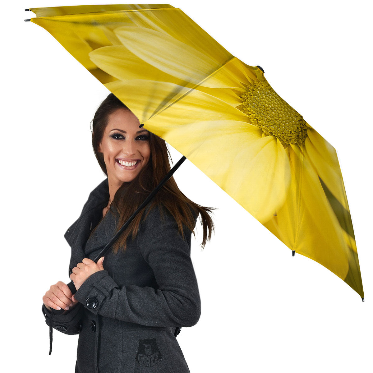 Flower Daisy Yellow Print Umbrella-grizzshop