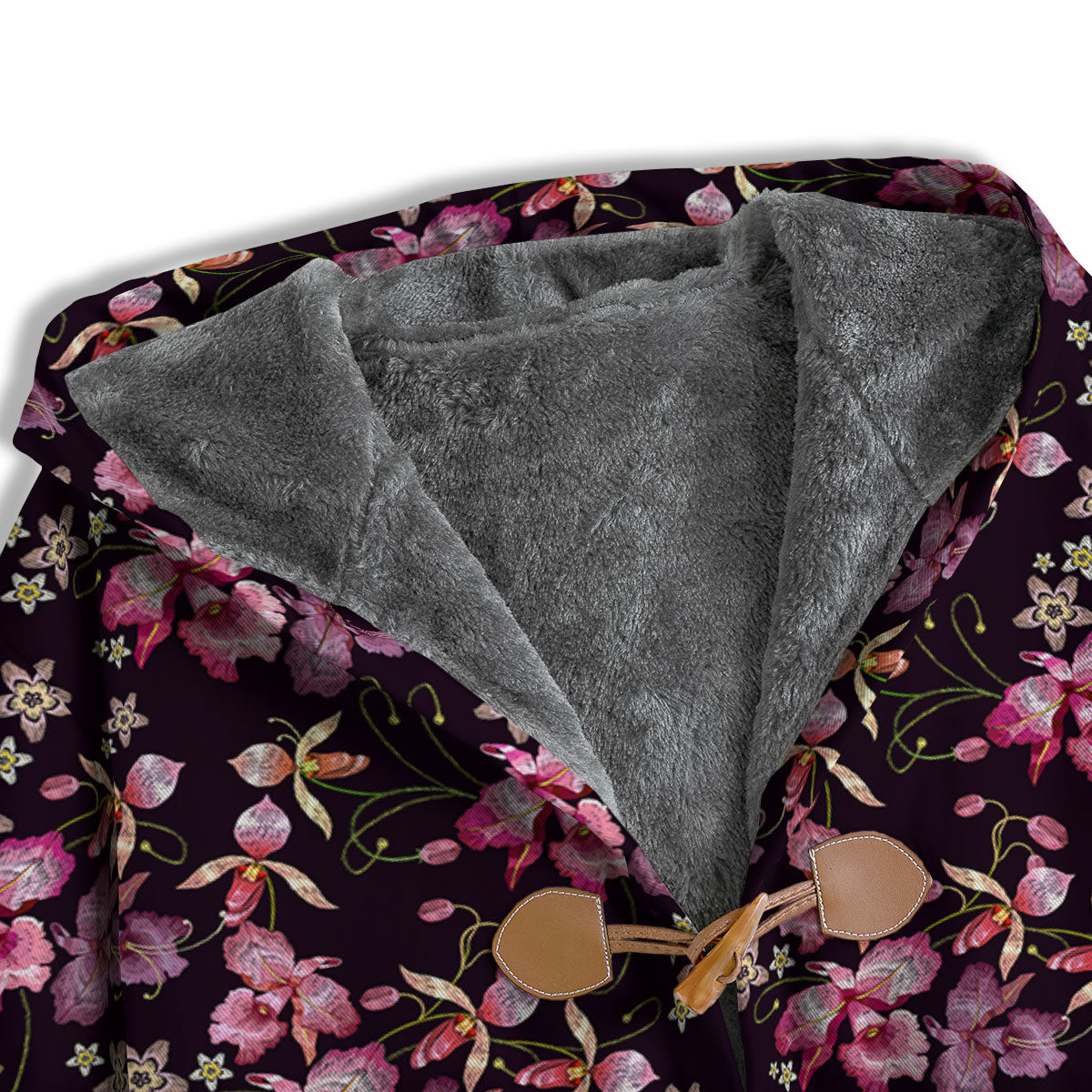 Flower Embroidery Orchid Print Pattern Men's Windbreaker Jacket-grizzshop