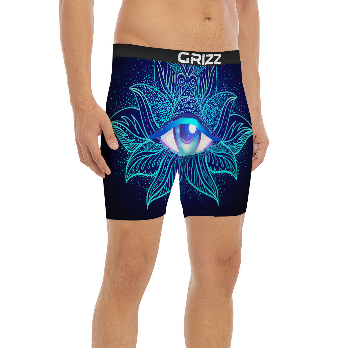 Flower Eye Of Providence Print Boxer Briefs-grizzshop