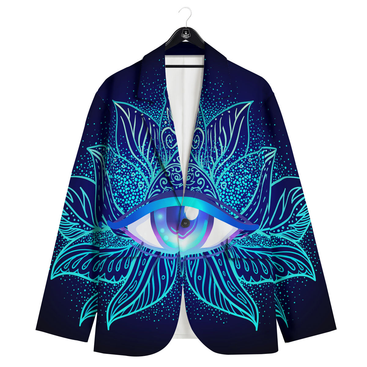 Flower Eye Of Providence Print Men's Sport Coat-grizzshop