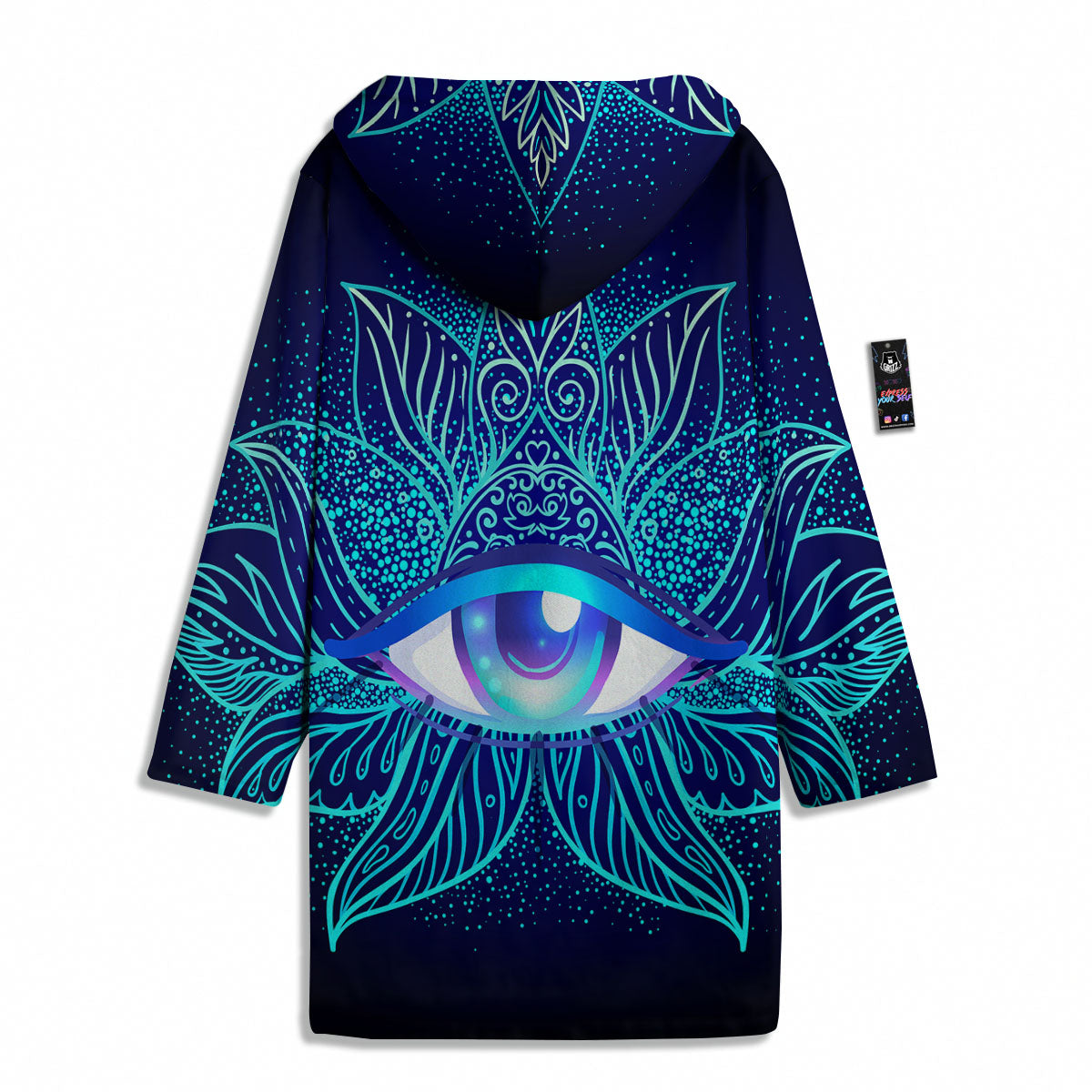 Flower Eye Of Providence Print Men's Windbreaker Jacket-grizzshop