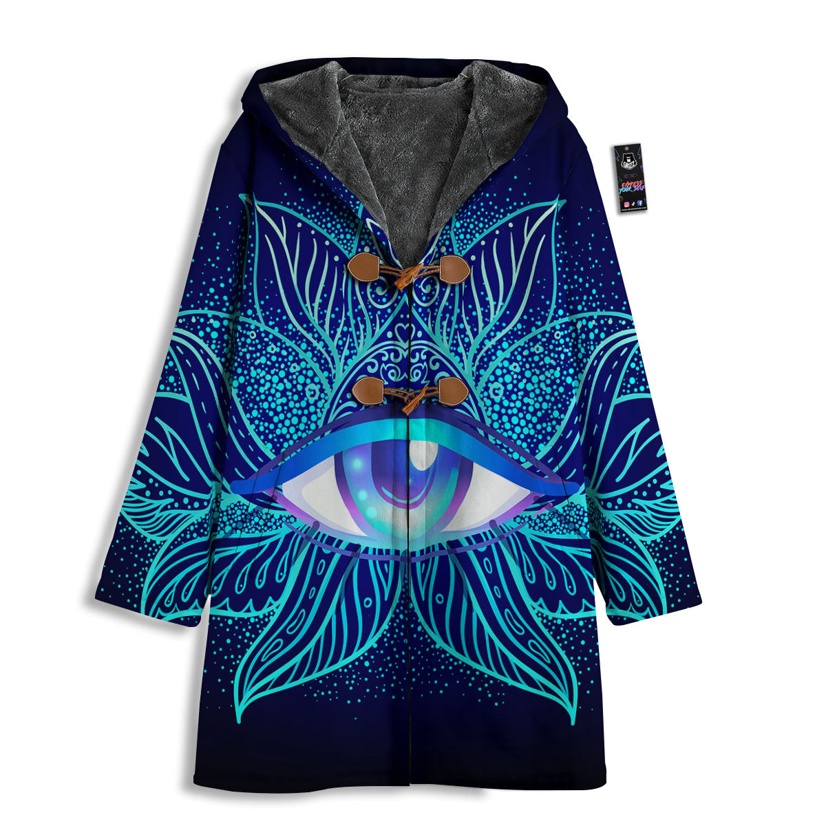 Flower Eye Of Providence Print Men's Windbreaker Jacket-grizzshop