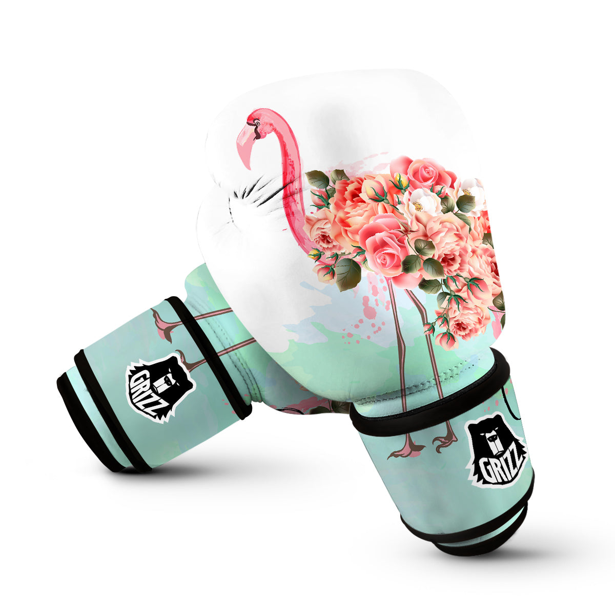 Flower Flamingo Boxing Gloves-grizzshop