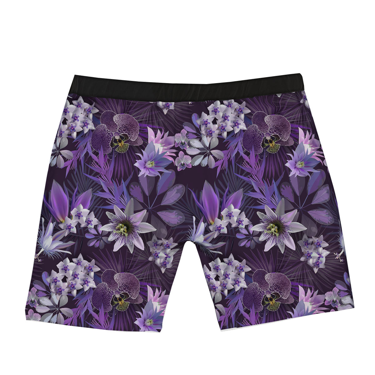 Flower Floral Purple Print Pattern Boxer Briefs-grizzshop