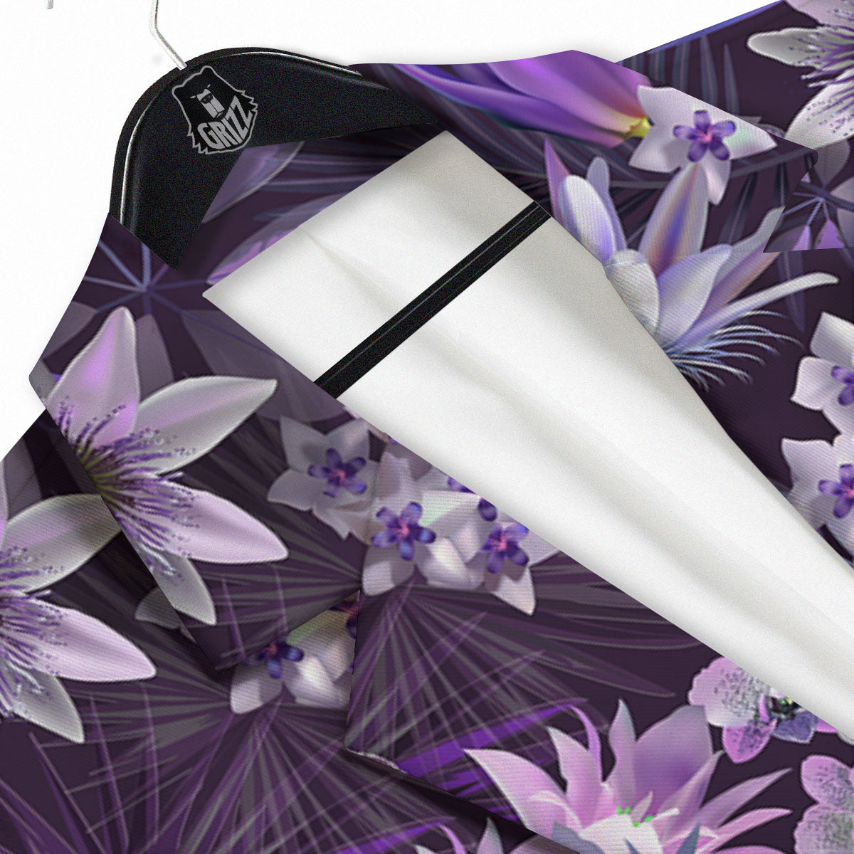 Flower Floral Purple Print Pattern Men's Sport Coat-grizzshop