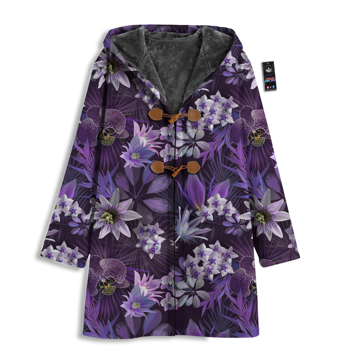 Flower Floral Purple Print Pattern Men's Windbreaker Jacket-grizzshop
