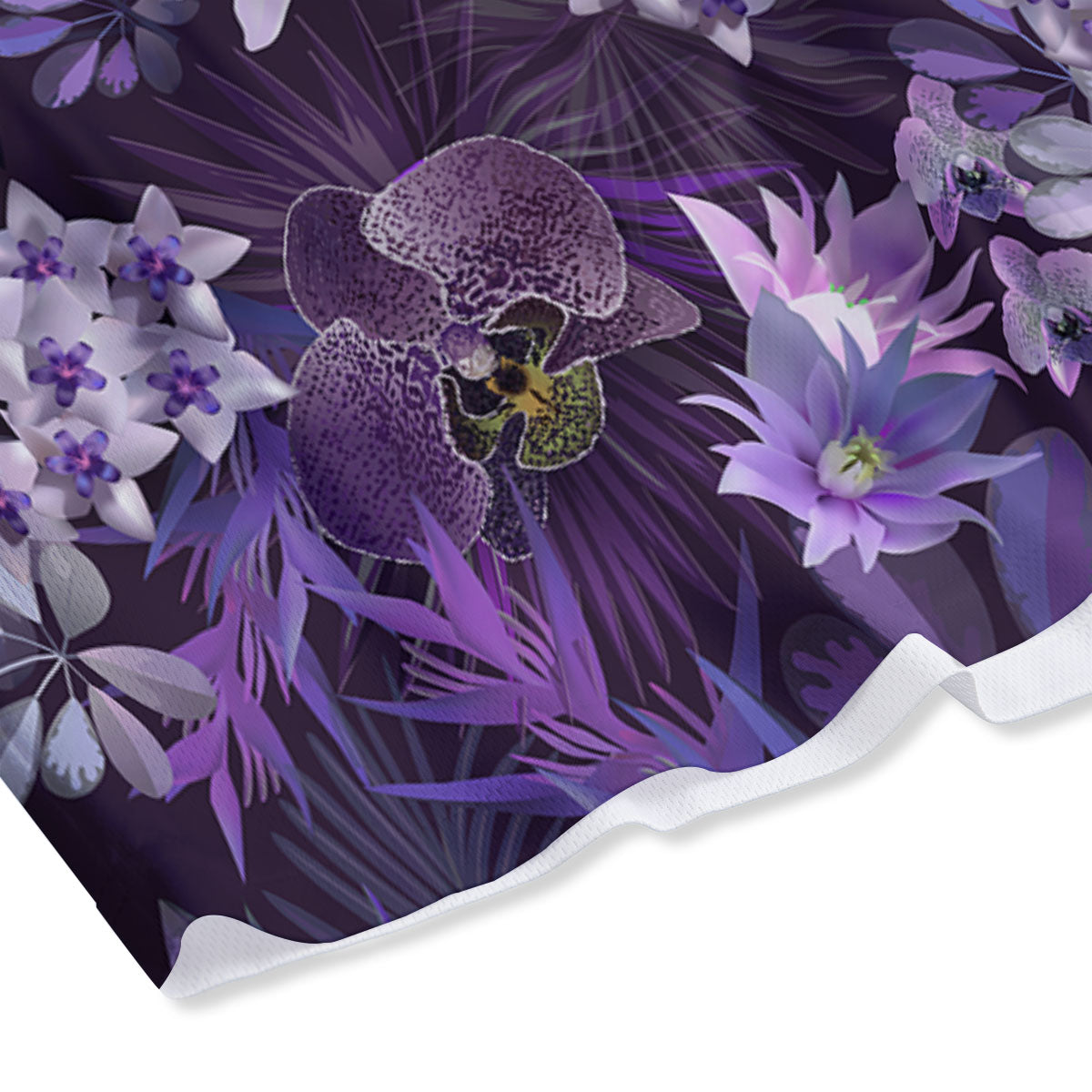 Flower Floral Purple Print Pattern Mesh Shorts