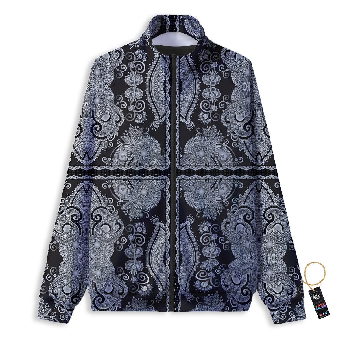 Flower Floral Purple Print Pattern Track Jacket-grizzshop