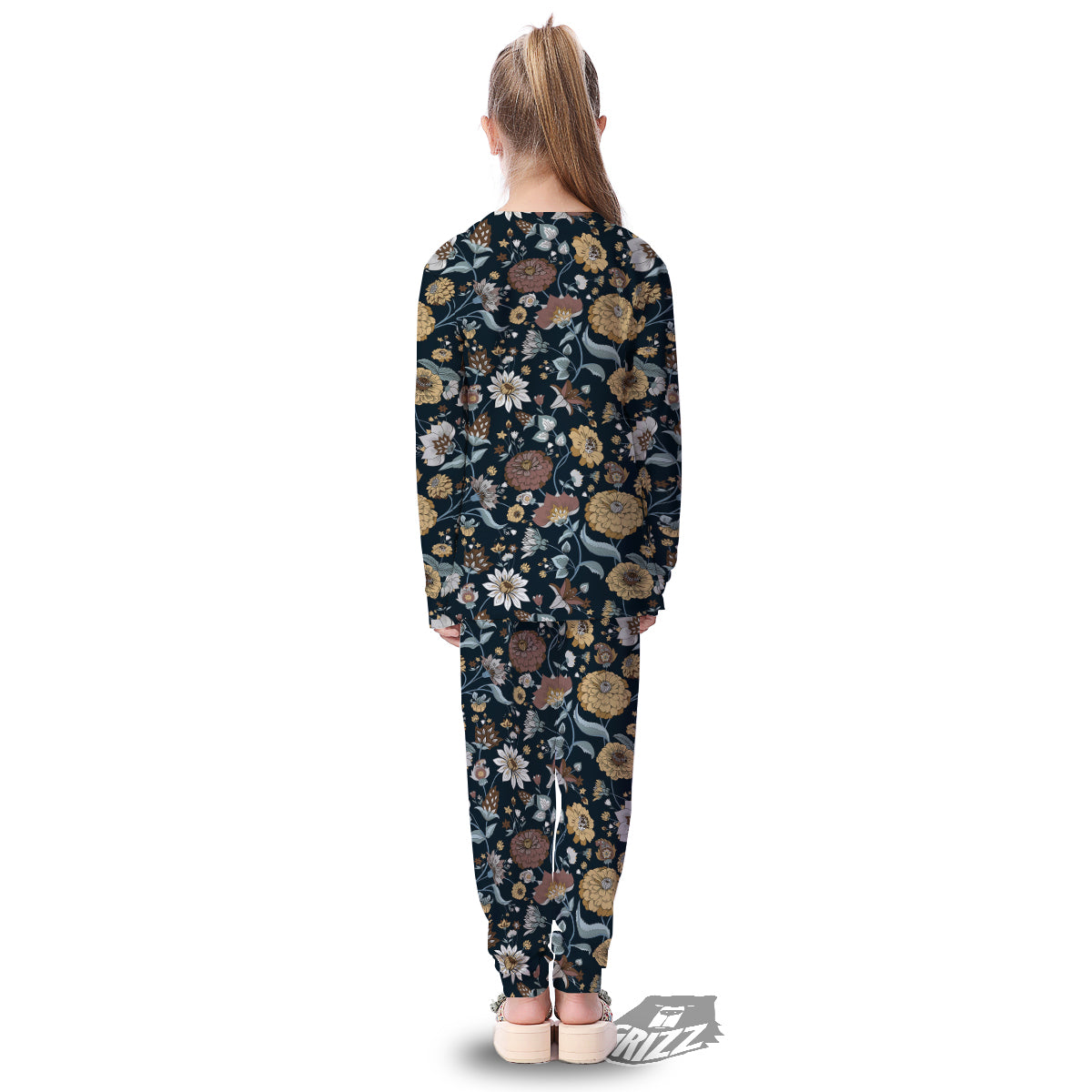 Flower Floral Vintage Print Pattern Kid's Pajamas-grizzshop
