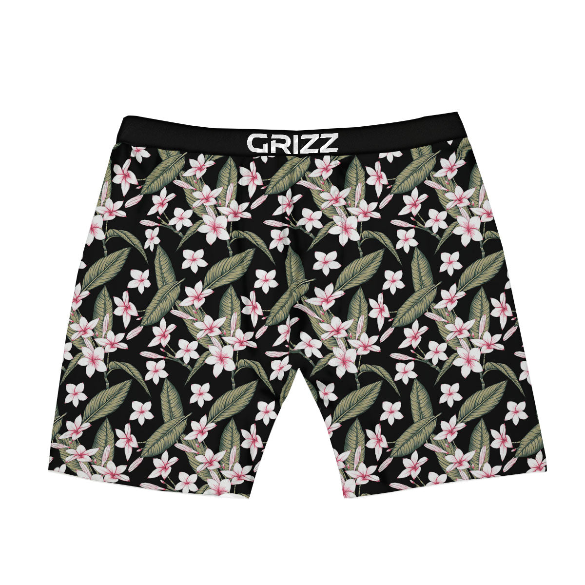 Flower Frangipani Print Pattern Boxer Briefs-grizzshop