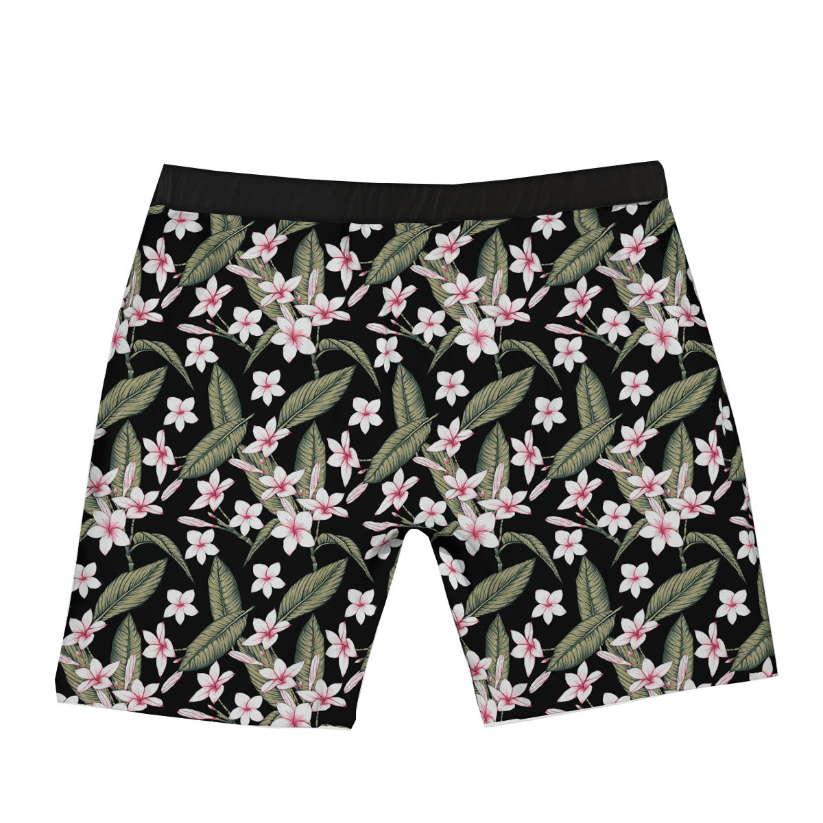 Flower Frangipani Print Pattern Boxer Briefs-grizzshop