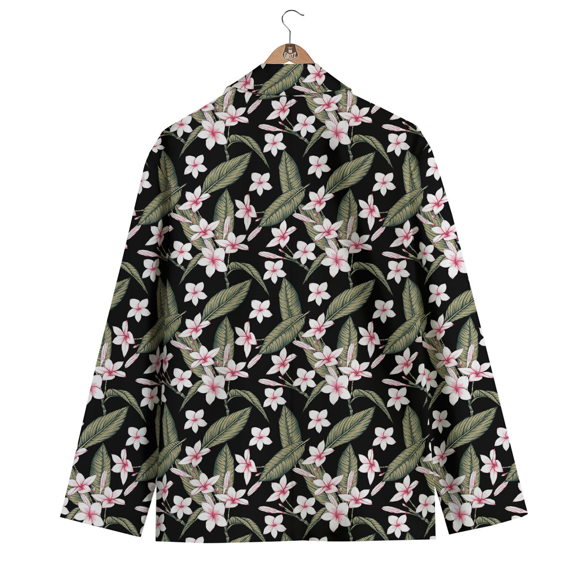 Flower Frangipani Print Pattern Men's Blazer-grizzshop
