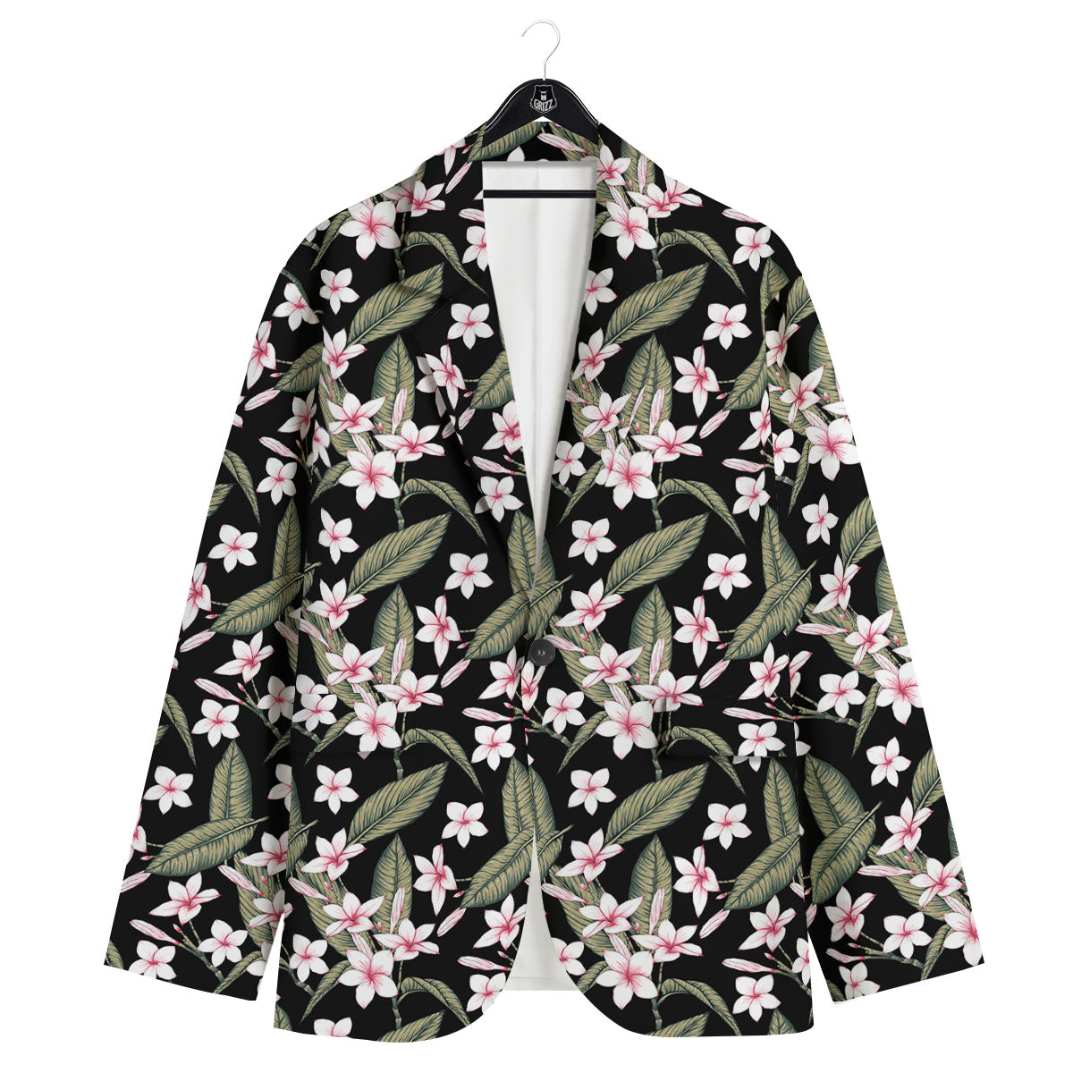 Flower Frangipani Print Pattern Men's Sport Coat-grizzshop