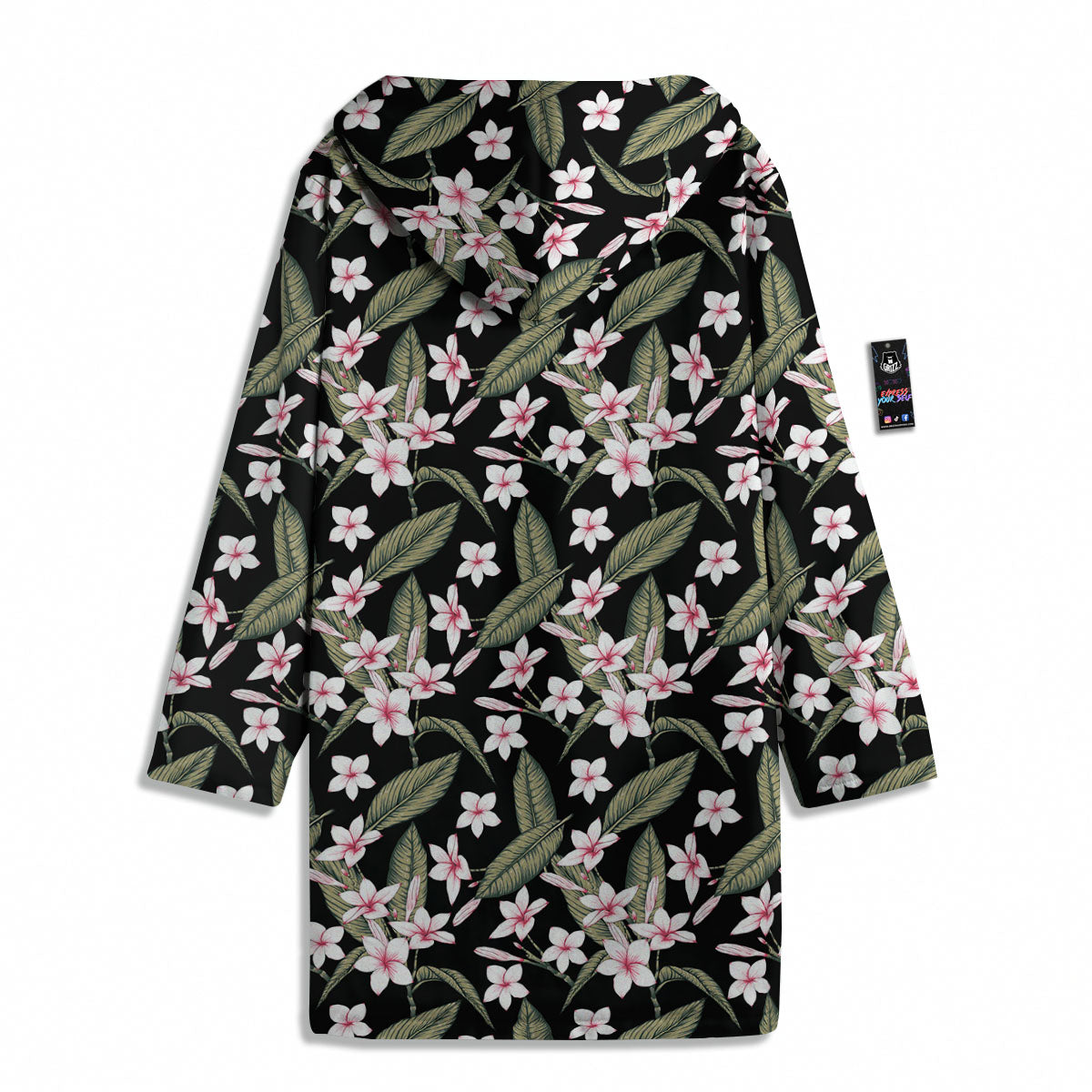 Flower Frangipani Print Pattern Men's Windbreaker Jacket-grizzshop