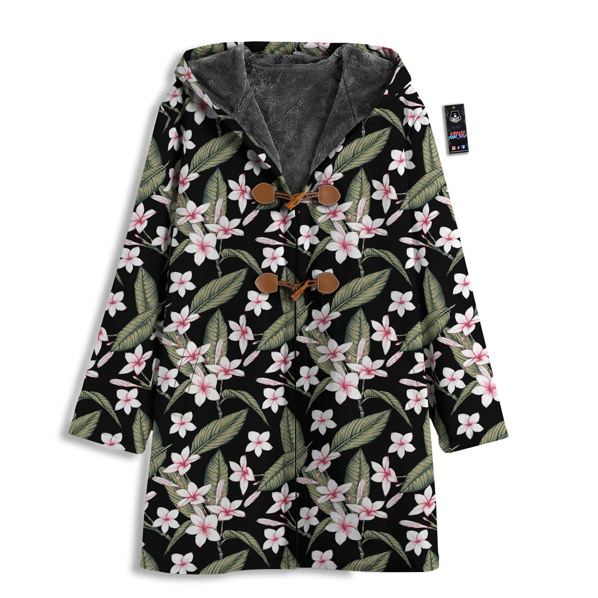 Flower Frangipani Print Pattern Men's Windbreaker Jacket-grizzshop